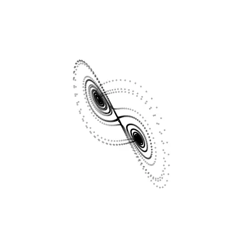 Atractor de Lorenz - padrão em forma de borboleta