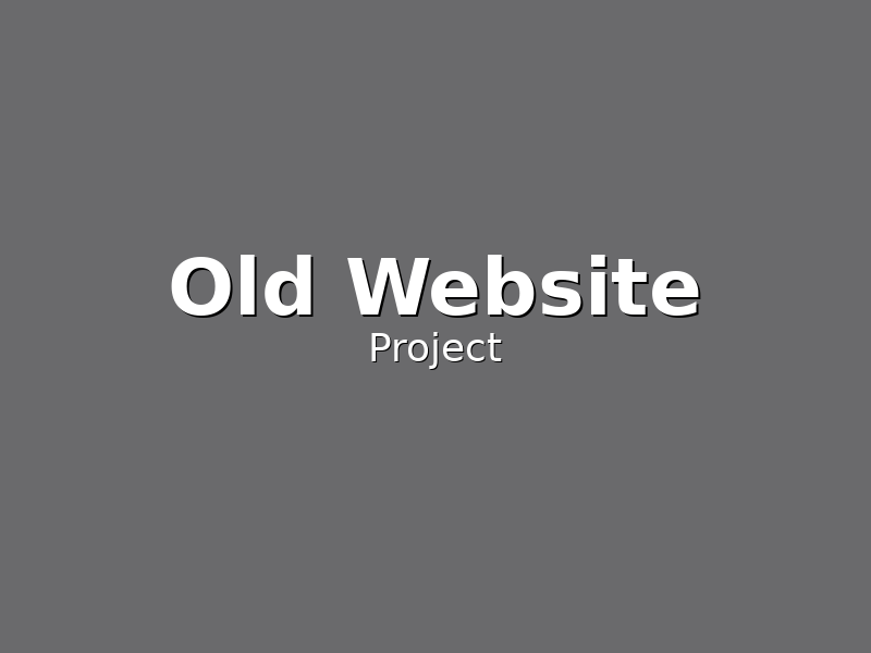 Old Personal Website