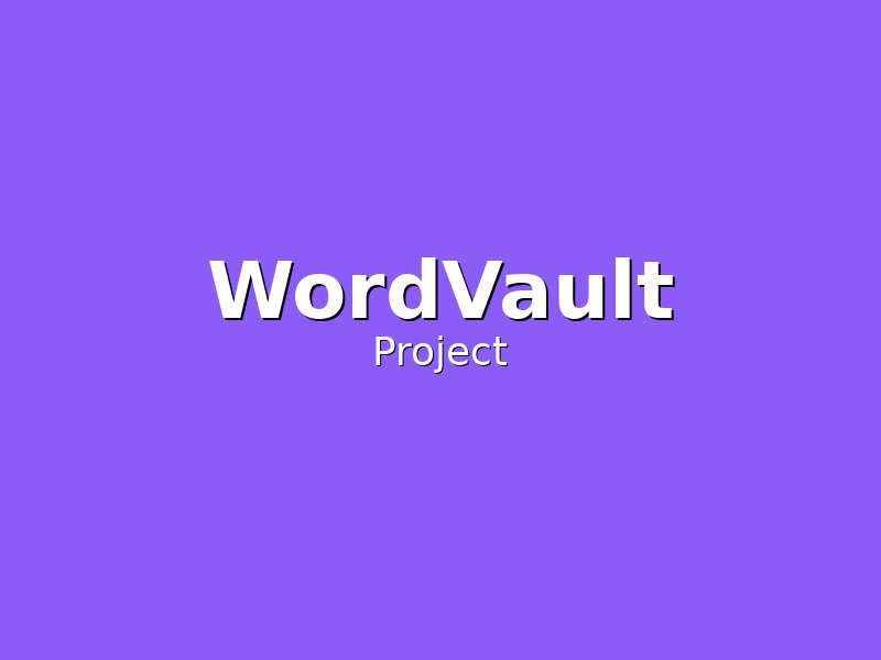 Word Vault Application